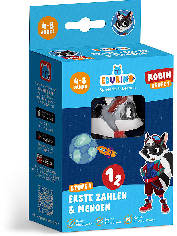 Lernfigur Edurino Robin - Zahlen & Mengen - ab 4 Jahren - onesize