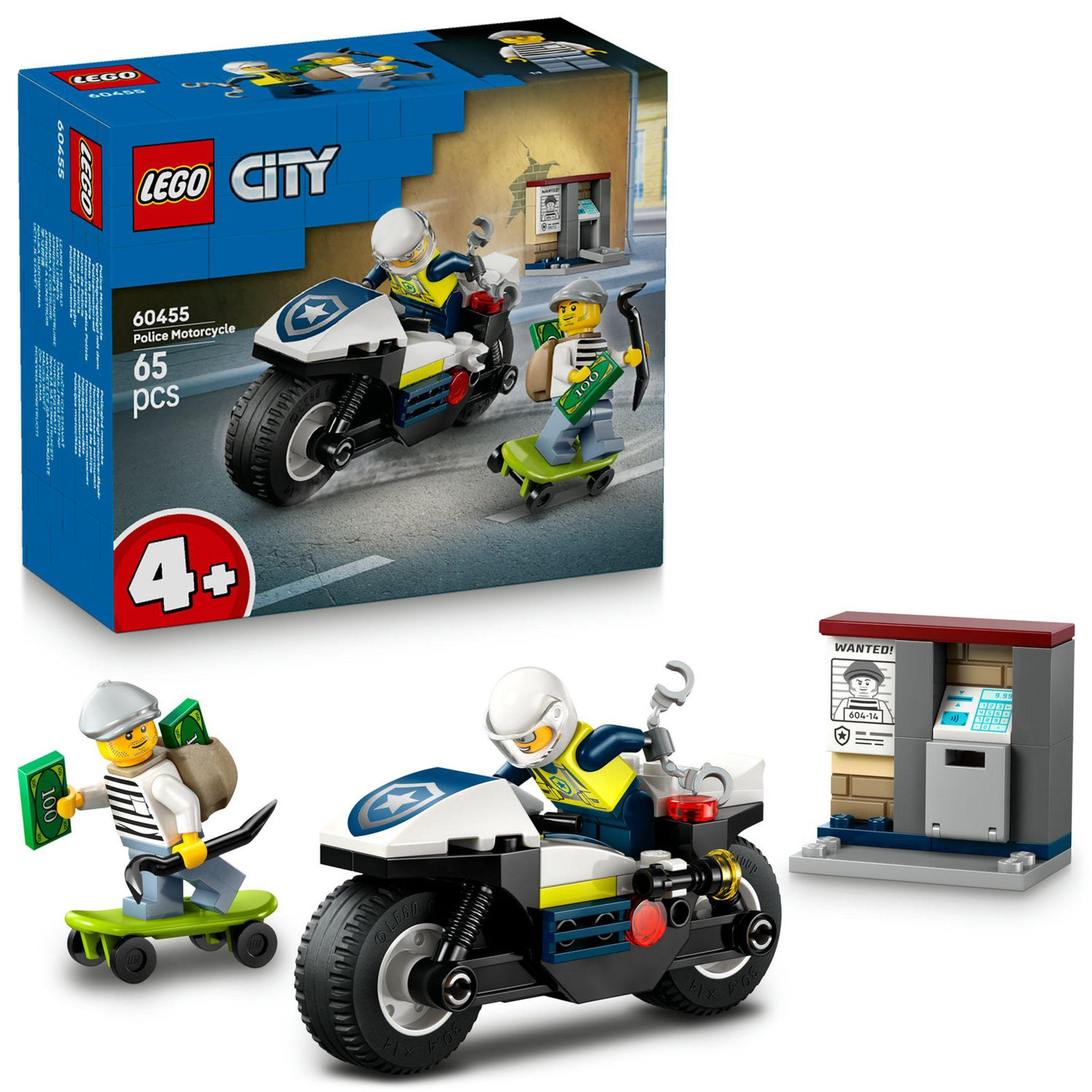 LEGO City Politie-motor achtervolging 60455