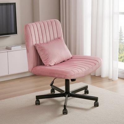 VIVIADORE Modern Home Office Chair with Adjustable Height & Tilt, Ergonomic Wide Seat Desk Chair with Lumbar Pillow and Swivel Wheels