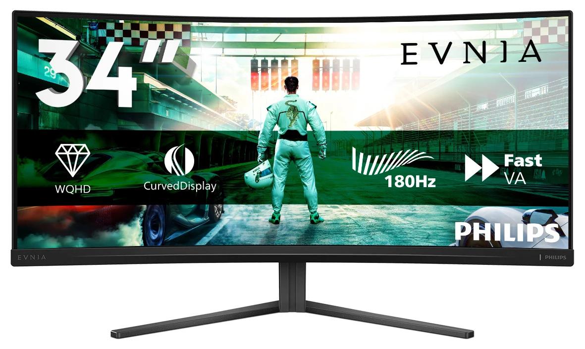 Philips 34B2N3500C/00, 86,4 cm (34"), 3440 x 1440 Pixel, Wide Quad HD, LCD, 4 ms, Schwarz