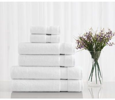 Vince Camuto Classic Solid 6 Piece Towel Set
