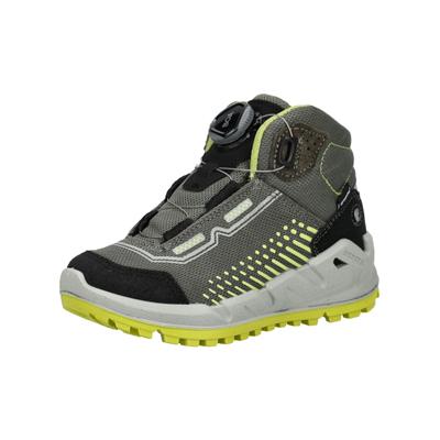 Schnürstiefelette RICOSTA "Ricosta Stiefelette Leder", Kinder, Gr. 33, grün (grau, grün), Leder, Schuhe Schnürstiefelette