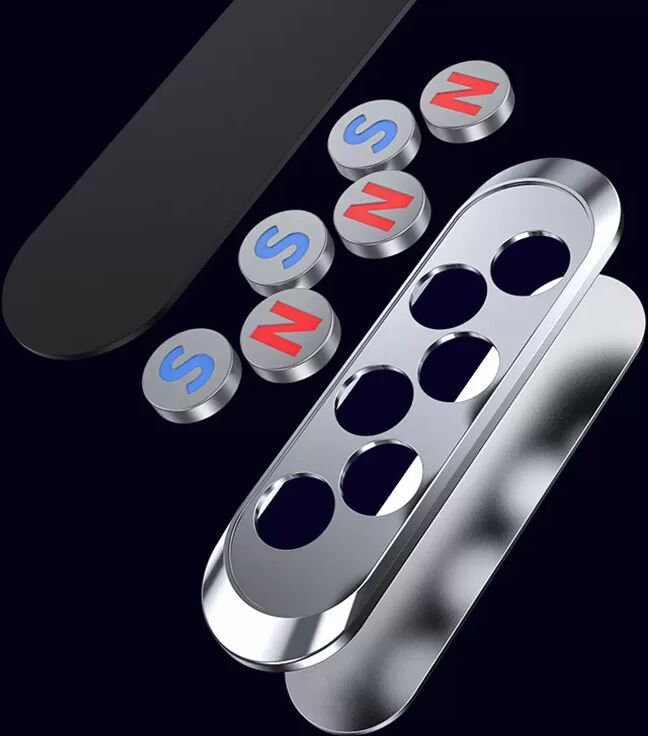 INF Support Téléphone Voiture Magnétique Argent