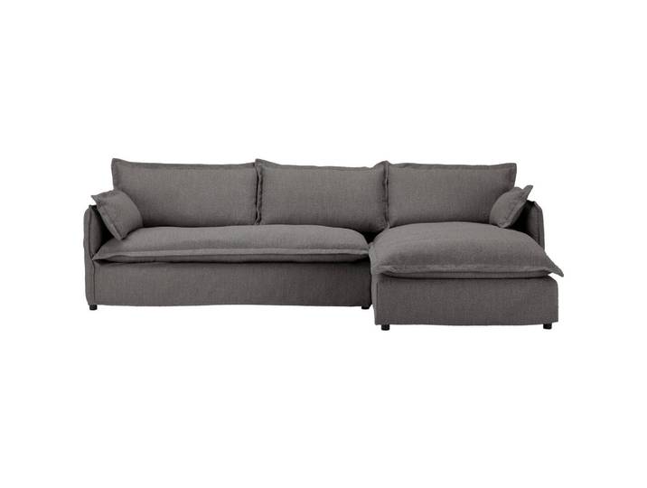 Livetastic Ecksofa, Grau, Metall, 3-Sitzer, Ottomane rechts, L-Form, 295x165 cm, Rücken echt, Wohnzimmer, Sofas & Couches, Wohnlandschaften, Ecksofas