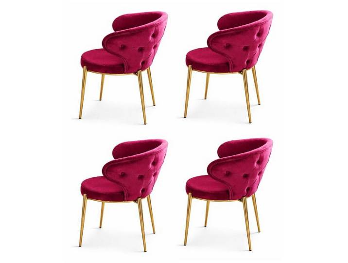 Xlmoebel Esszimmerstuhl 4er Set moderne Esszimmerstühle in Rot – bequem und vielseitig (4er Set), Made in Europa