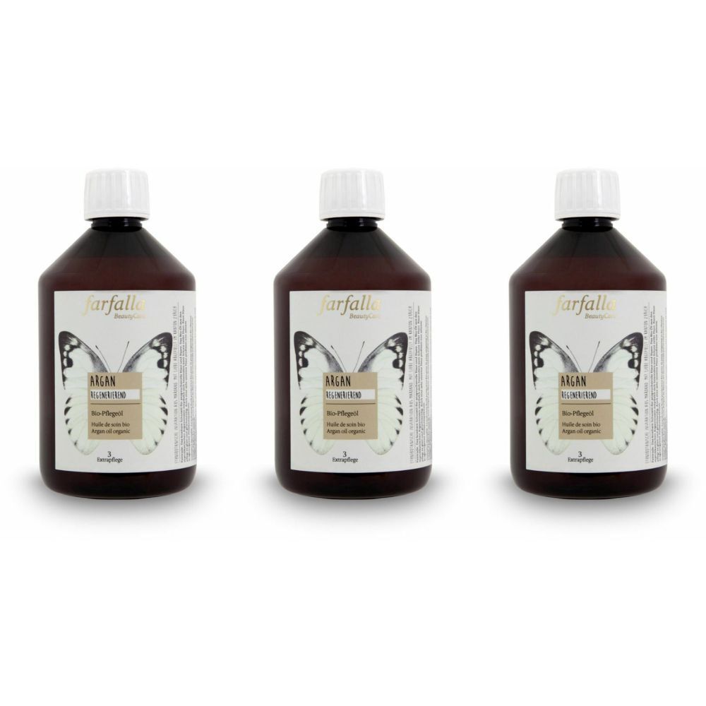 Farfalla Bio-Pflegeöl Argan 500 ml x3 3x500 Hautöl