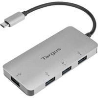 USB-C-Hub an 4x USB-A, USB-Hub silber