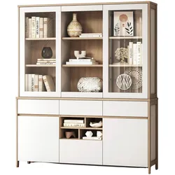 BUFFET weiß, Eiche, Buffetschrank skandinavisch 164 cm mit Soft-Close, Finnes