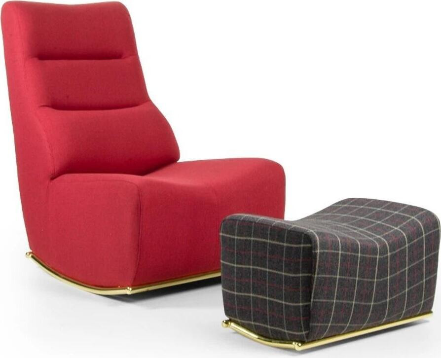 Moderne woonkamer set bestaande uit een fauteuil en een hocker van AEA