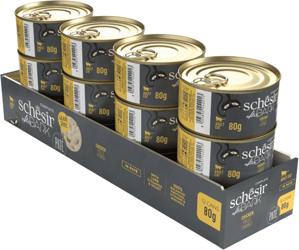 Schesir Cat After Dark Frango em Patê 12 unid x 80g