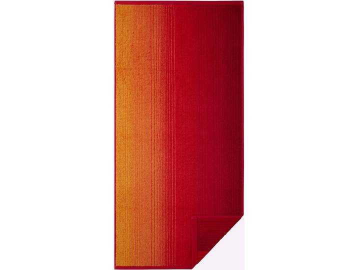 Handtuch DYCKHOFF Gr. 2, rot, B:70cm L:140cm, 100% Baumwolle, Handtücher, Handtuch