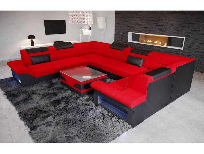 Couchlandschaft Brianza U-Form in Stoff