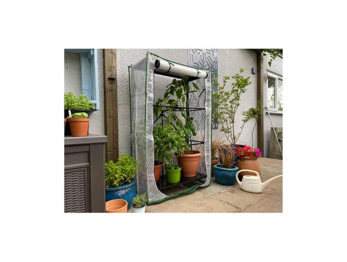 Gewächshaus Colibri Multiflex 3 mit PE Folie 71.5 x 34 x 87 cm , grün, B:34cm H:87cm, Gewächshäuser, Gewächshaus