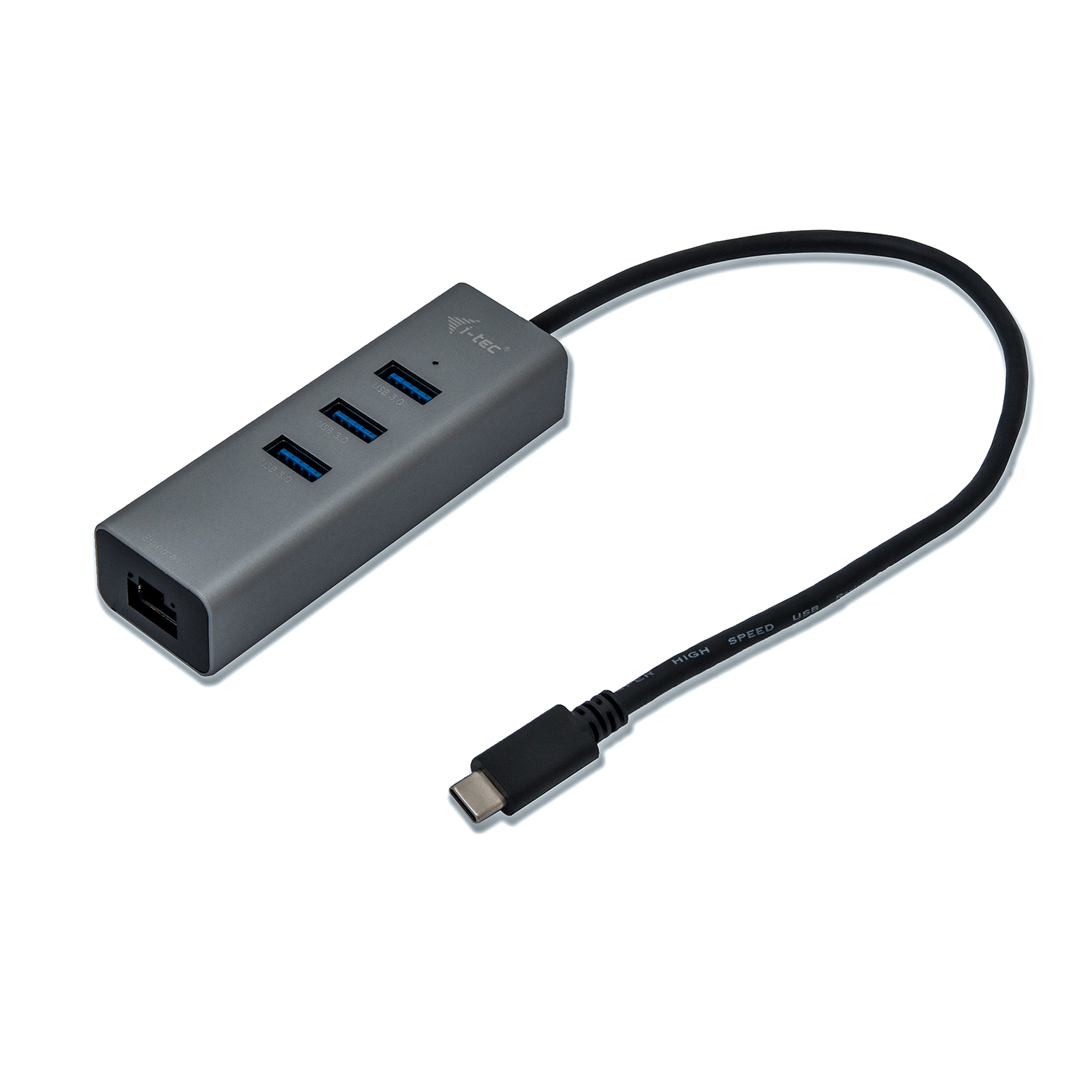 I-Tec USB 3.0 3.1 Gen 1 Type-C 5000Mbit/s Grau Schnittstellenhub USB-C 3x & RJ-45 63 g (C31METALG3HUB)