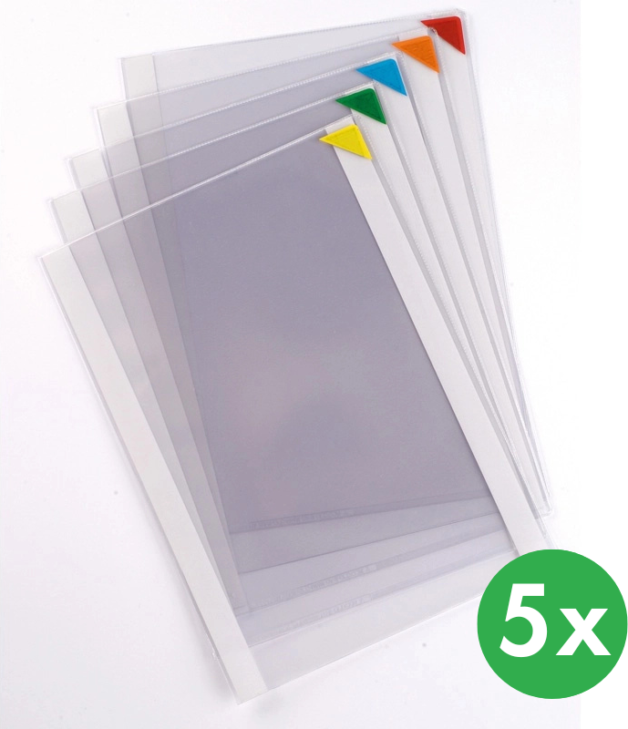 Tarifold Selbsthaftende Taschen mit magnetischer Ecke, Ecke - gemischte Farben
