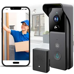 SmartLife Video-Türsprechanlage mit Bewegungssensor, schwarz – Kristallklare 3MP Video Türklingel, WLAN, für höchste Sicherheit und smarte Heim-Automation