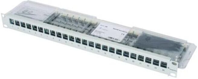 Telegärtner Support modulaire 19Z 1U gris avec 24x AMJ-S Cat6A 100007012 (100007012)