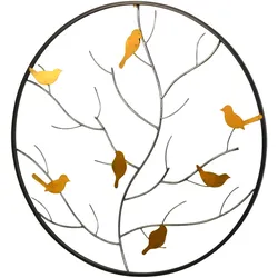 möbel direkt online Wanddekoration Vögel goldfarben