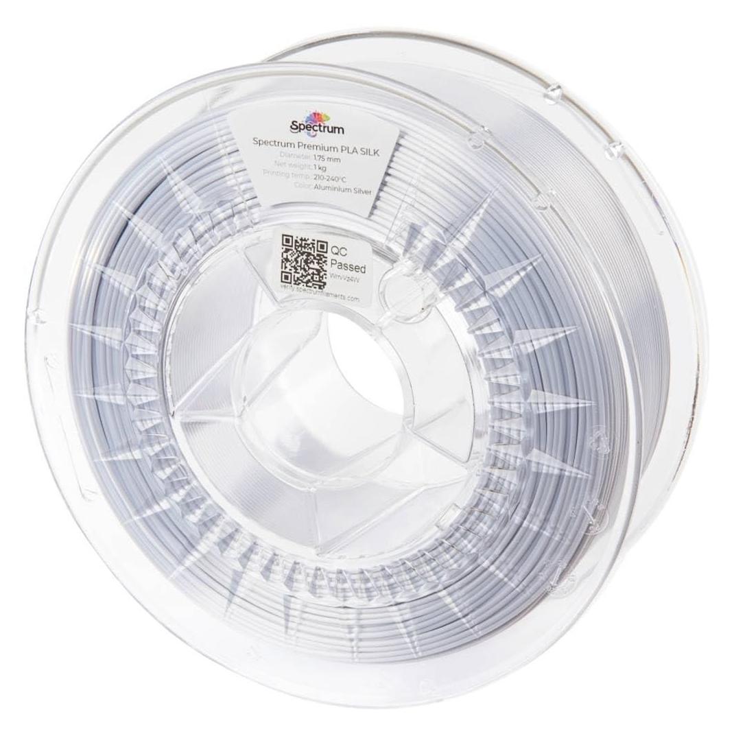 Spectrum Filament PLA SILK aluminium silver 1.0kg 1.75mm (PLA, 1000 g, 1.75 mm) (80446)