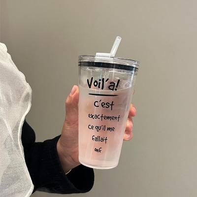 Uplifted Trends Cute Bow Tumbler Cup With Straw Lid Clear Iced Coffee Water Bottle plastic Black