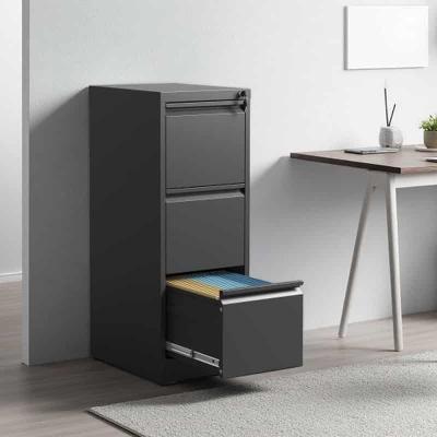 VIVIADORE 3 Drawer Metal Vertical File Cabinet with Lock,Full Extension Ball Bearing Drawers,Adjustable Hanging Rails