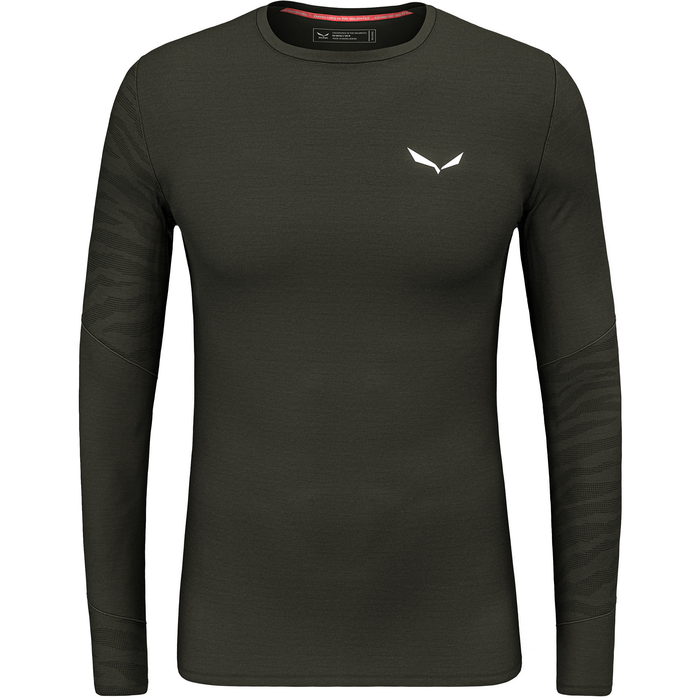 Salewa Cristallo Warm AMR Herren Longsleeves oliv Größe L Trekking Hautfreundlich Merinowolle