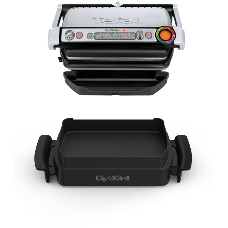 Tefal Optigrill+ Snacking&Baking GC714D Kontaktgrill mit Backschale