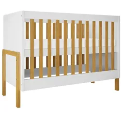 GITTERBETT 60/120 Weiß und Holz