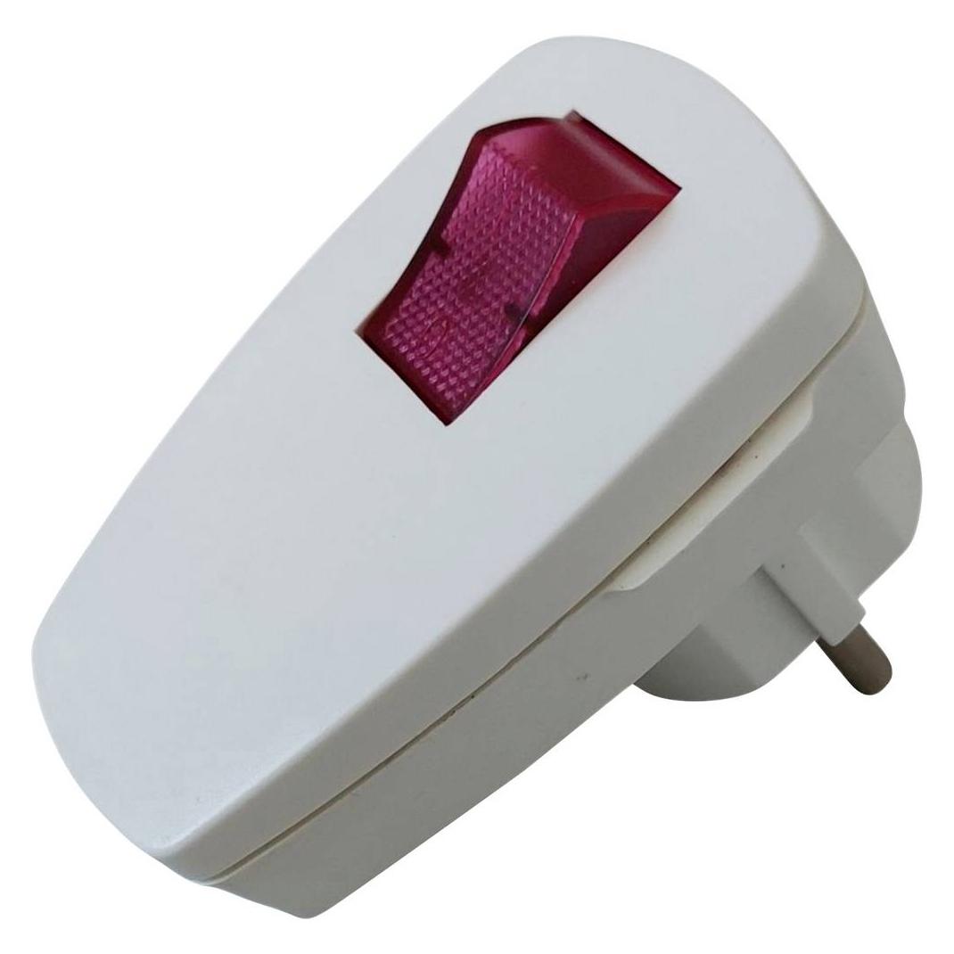 N&L Elektrotechnik N & L 10236 Schutzkontakt-Winkelstecker Kunststoff mit Schalter 230 V Weiss (10236)