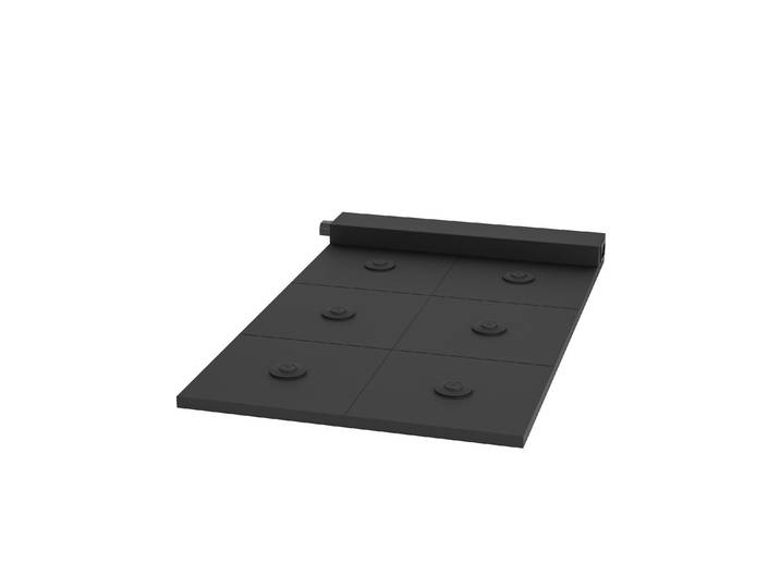 EGLO Ladestation Ladegerät Pad für Akkutischleuchten, 6 Ladeplätze , schwarz, B:320mm H:35mm T:518mm, Ladegeräte, Ladestation