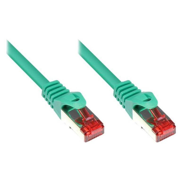 Goobay CAT 6 Patchkabel, S/FTP (PiMF), Grün, 1 m (S/FTP, CAT6, 1 m) (68289)