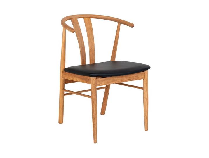 ebuy24 Esszimmerstuhl 2er Set Andre Esszimmerstuhl, Eiche natur, schwarz (2 St)