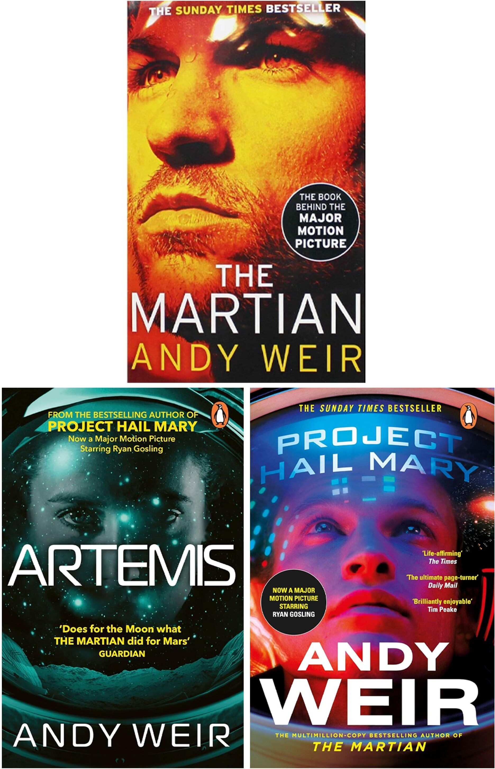 Project Hail Mary, The Martian & Artemis By Andy Weir 3 Books Collection Set - Fiction - Paperback Penguin Random House