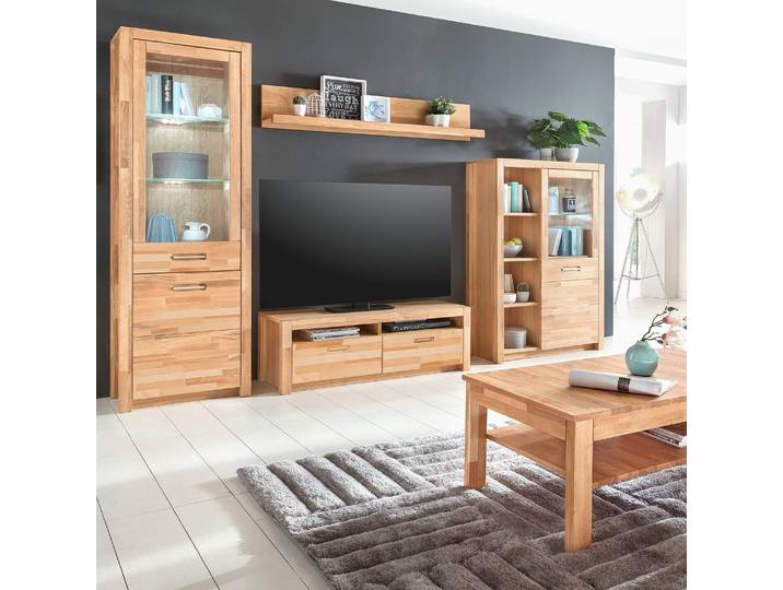 TV-Lowboard I Massivholz Kernbuche, geölt Braun/Kernbuche 155 x 58 x 50cm