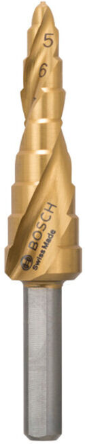 Fraise étagée HSS-TiN 4 - 12 mm, 6,0 mm, 66,5 mm ; Bosch (2608597525)