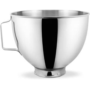KitchenAid KitchenAid Küchenmaschinen-Zubehör 5K45SBWH, mit Griff, 4,3 L, Rührschüssel aus Edelstahl für  4,3 L, 4,7 L & 4,8 L