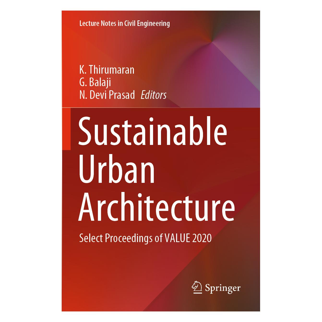 Springer Sustainable Urban Architecture (Englisch, Softcover, G Balaji, K Thirumaran, N Devi Prasad) (53009313)