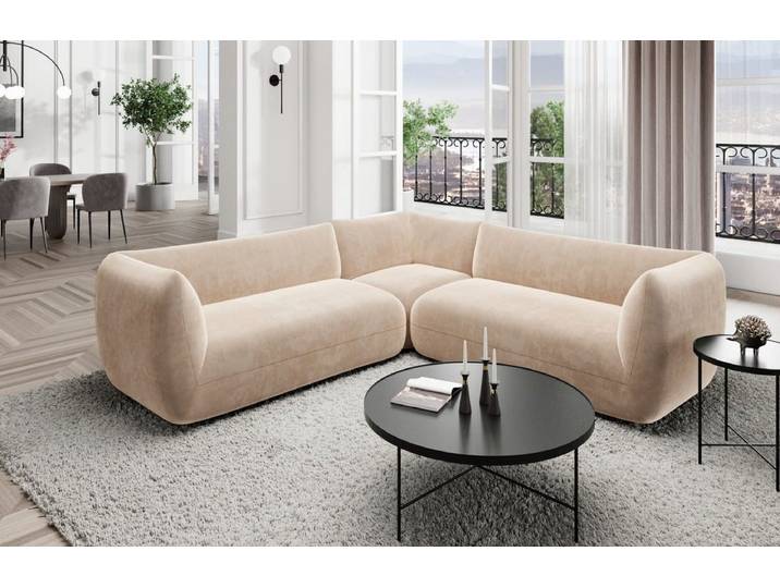 Couch Madrid L-Form in Stoff