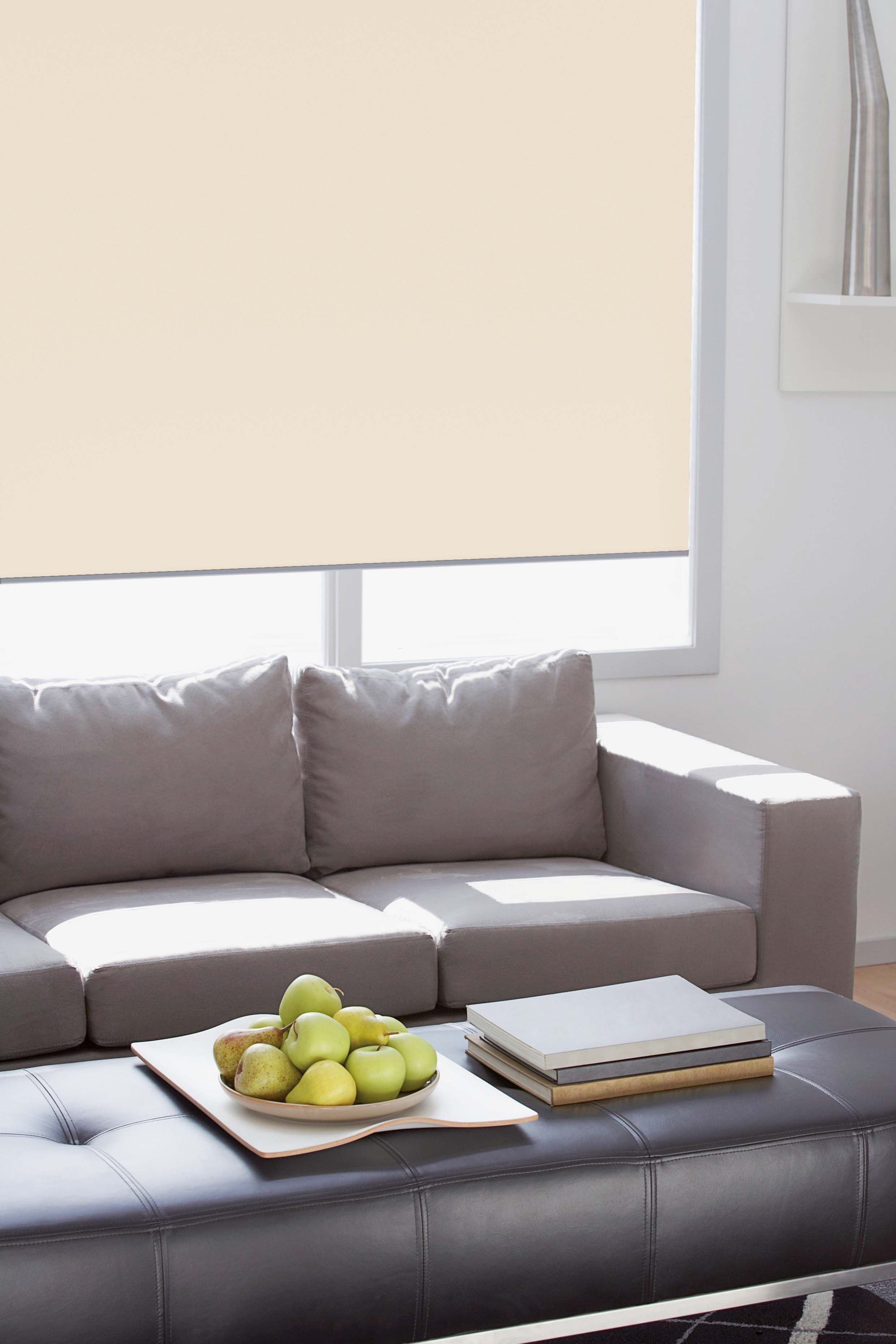 Seitenzugrollo SUNLINES "Eco-Line Upcycling", beige (creme), B:182cm H:220cm, Kunststoff, Metall, Polyester, Rollos, Seitenzugrollo creme 220cm, stufenlos positionierbar, 182cm