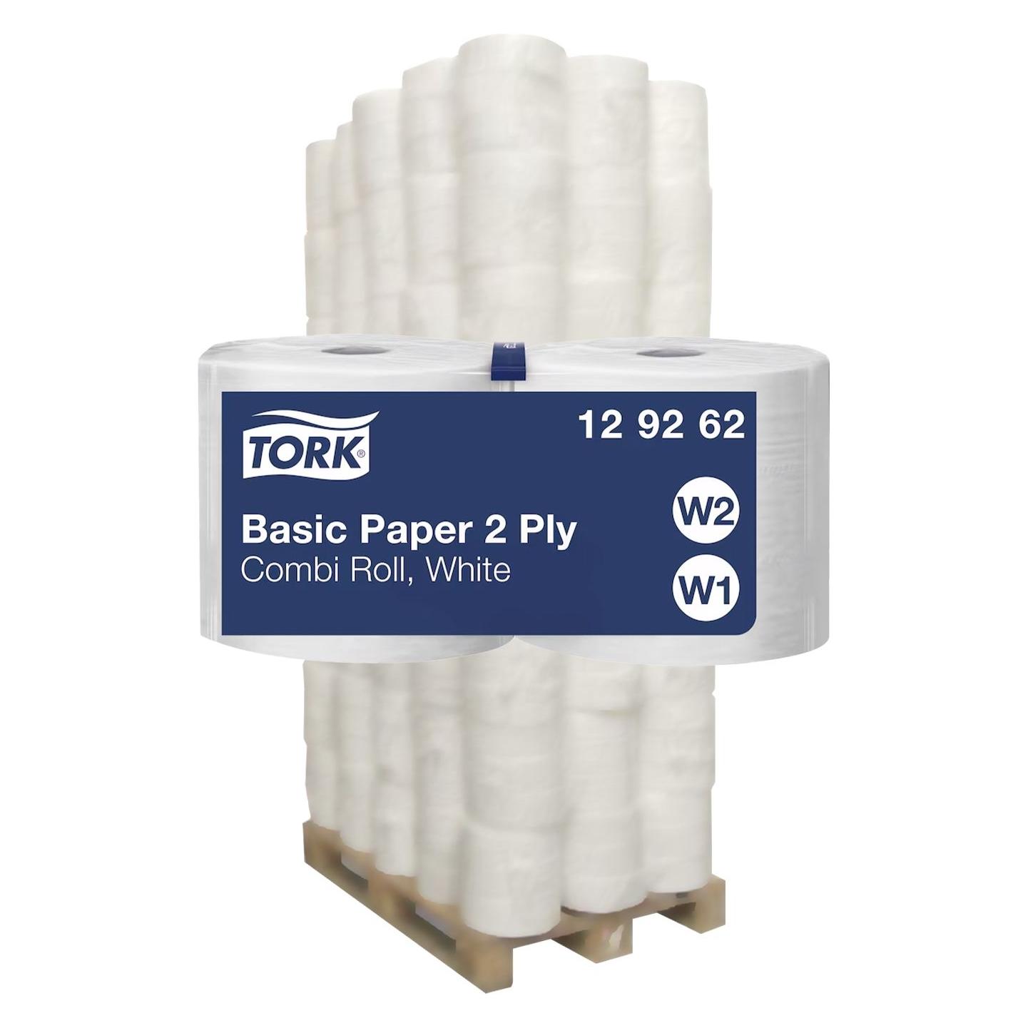 Tork Standard Papierwischtücher, Kombirolle W1/2 (2x) (129262)