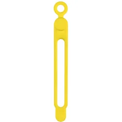BerryBase Flexible Silikon Kabelbinder, dehnbar, wiederverwendbar, 20 Stk. - Farbe: Gelb