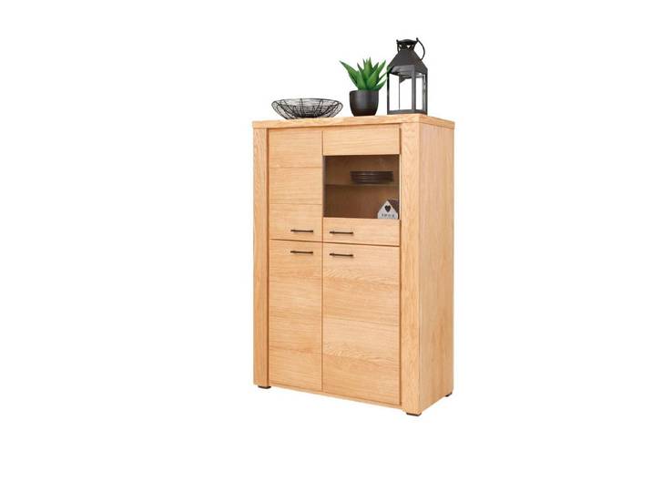 Xlmoebel Vitrine Holz-Kommode mit Bar-Funktion für elegantes Wohnzimmerdesign (1-St., Vitrine) Hergestellt in Europa