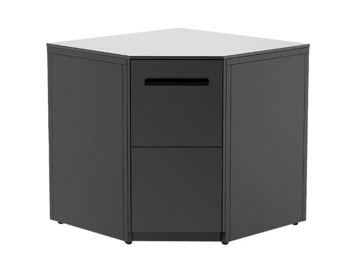 COZZE Outdoor-Küche Eckmodul Elements, mit HPL Platte, 90 x 90 x 90 cm, Stahl, schwarz, flexibel erweiterbares Modul der Cozze® Outdoor-Küche