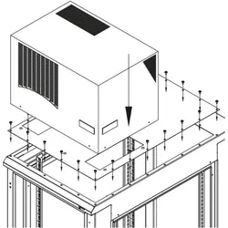 Triton RAC-RV-X81-Y6 Zusatzblende für die Montage der Klimaeinheit Typ X1 X2 längs auf, Serverschrank Zubehör, Grau
