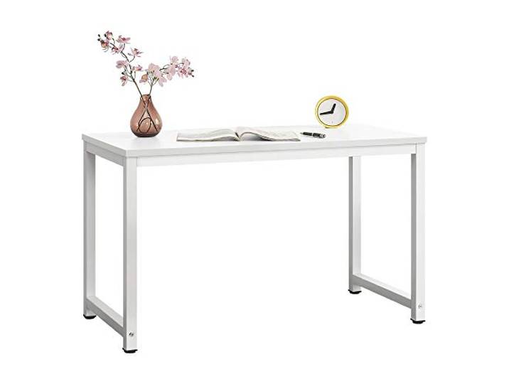 [en.casa] Schreibtisch Herning Weiß Höhenverstellbar Bürotisch 75x120x60cm Tisch Computertisch Arbeitstisch PC Tisch