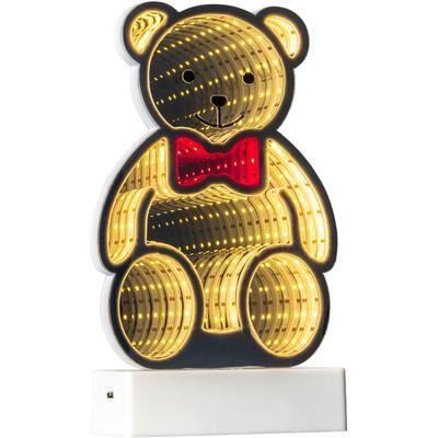 OTTO HOME LED Dekolicht "Evvina - Teddybär", gold (warmweiß, rot), Leuchten, Infinity Effekt, Deko für Innen, beidseitig beleuchtet, Nachtlicht