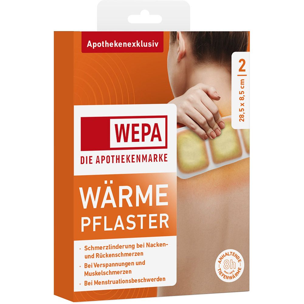 Wärmepflaster Nacken/Rücken 8,5x28,5 cm Wepa 2 St Kompressen
