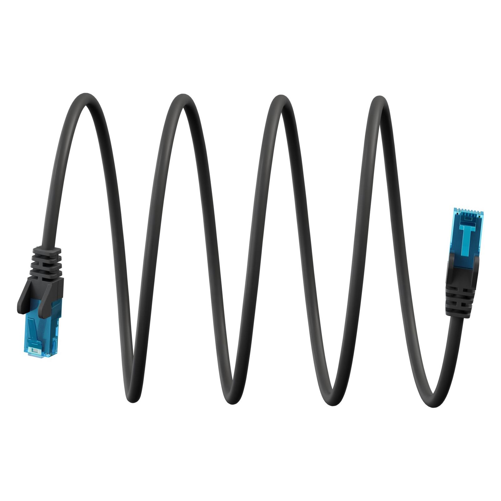 Goobay CAT 6A Patchkabel U/UTP, schwarz (U/UTP, CAT6a, 2 m) (79188)