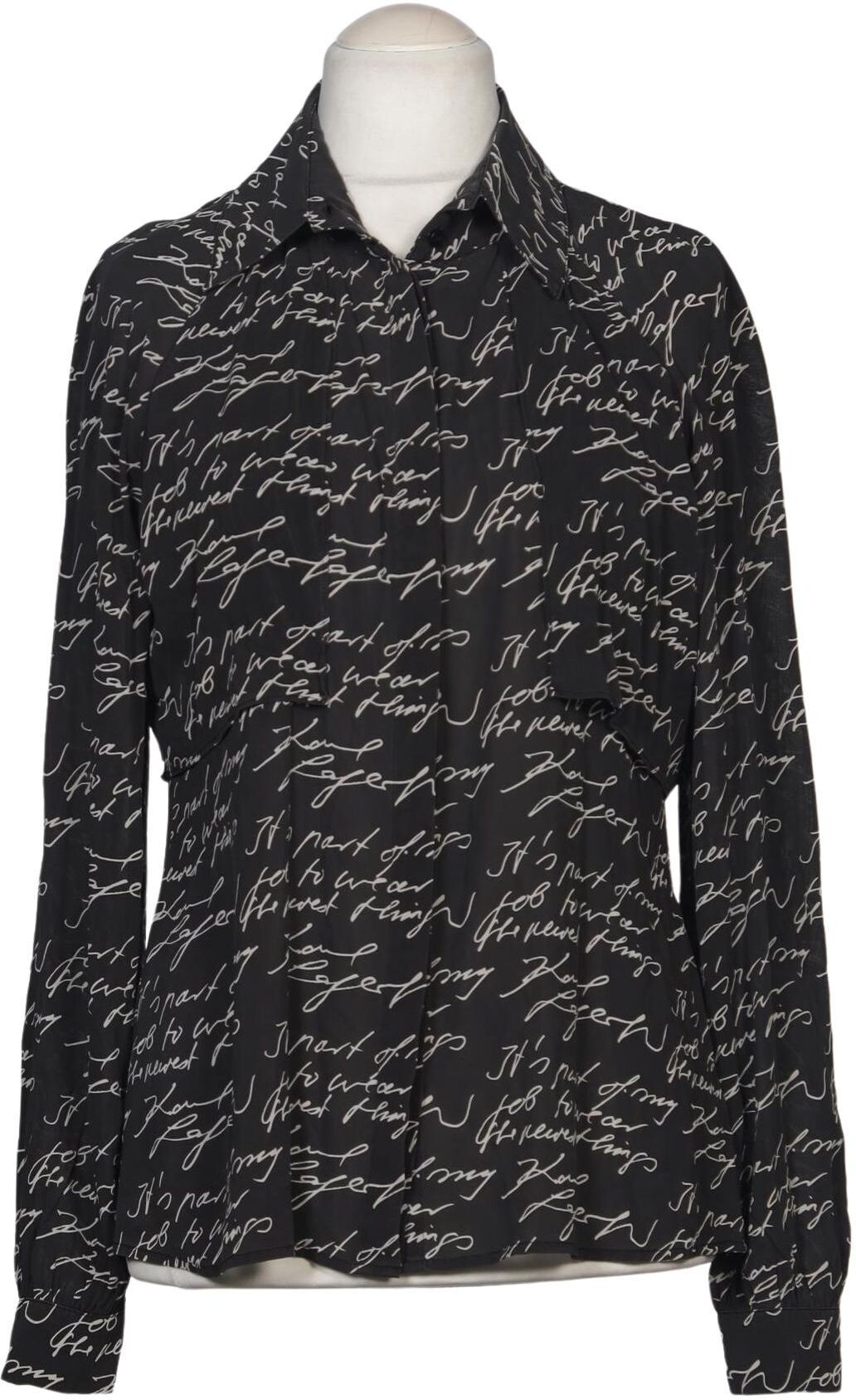 Karl by Karl Lagerfeld Damen Bluse, Mehrfarbig, Gr. EU 42, Seide / Elasthan - Second Hand