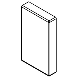 HSK Ersatzteile Blende Winkel Glas-Wand, Schwarz-matt, E100299-1-68 E100299-1-68